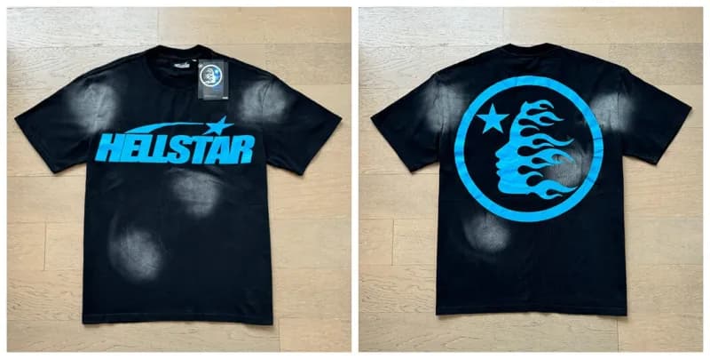 Hellstar STUDIOS Tee Flame Logo — 673洗水黑