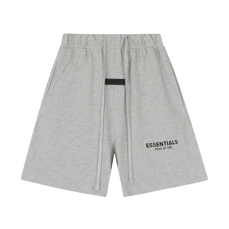 Fear of God Essentials Essentials Shorts Logo Print — 2404花灰色（植绒字母）