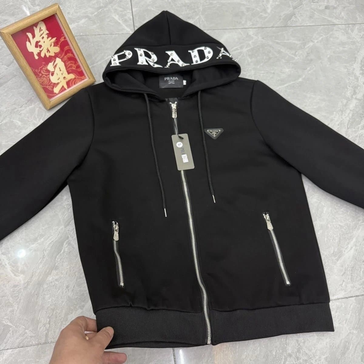 Moncler Hooded Zip-Up Jacket Logo Hood — 22