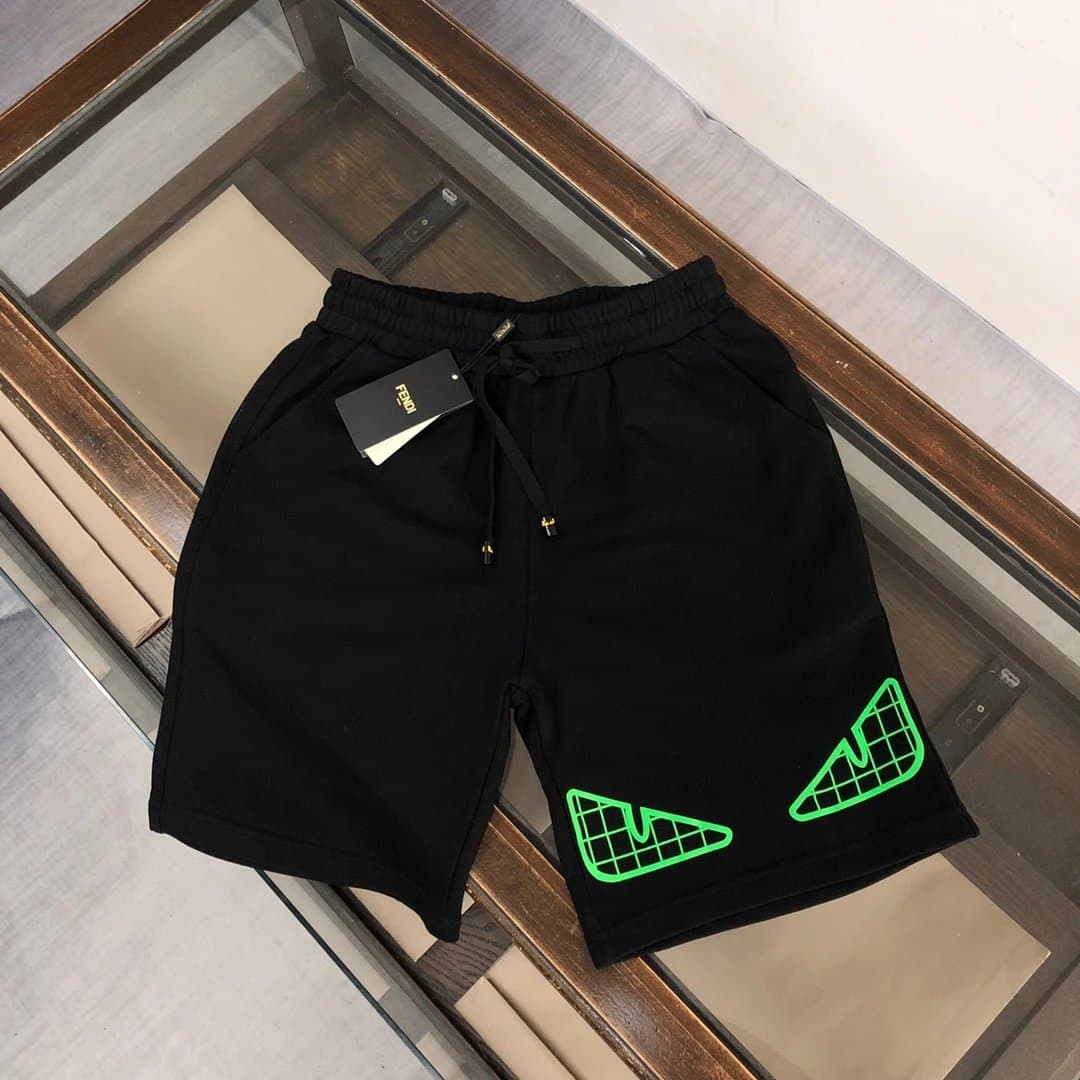 Fendi Logo Shorts FF Grid