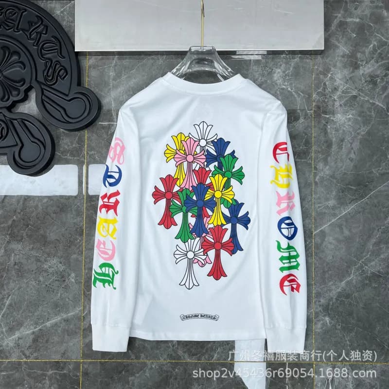 Chrome Hearts Long Sleeve Tee Build Graphic — 8003白色-高版本