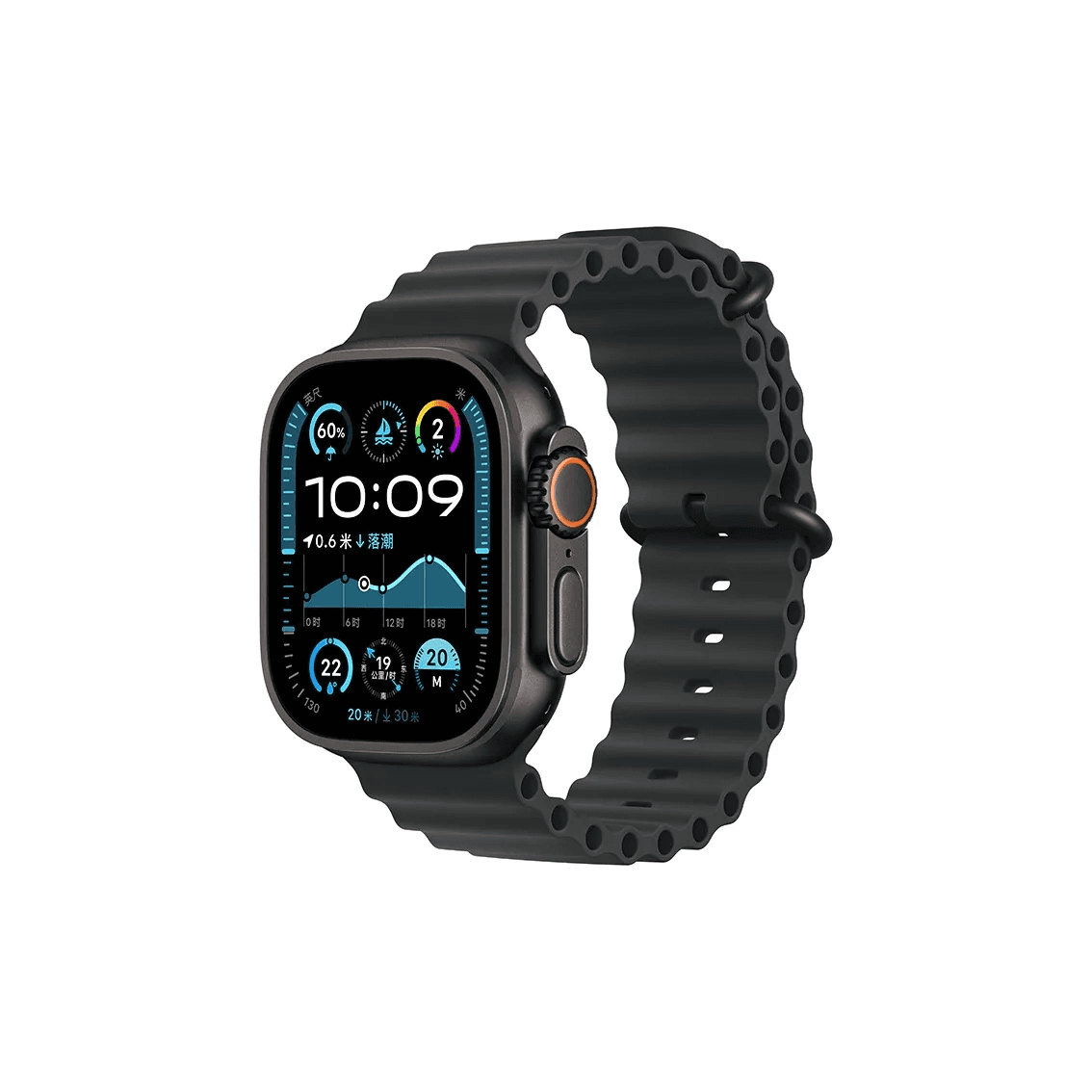 Apple Watch Orange Sport Loop — Ultra 2 黑色