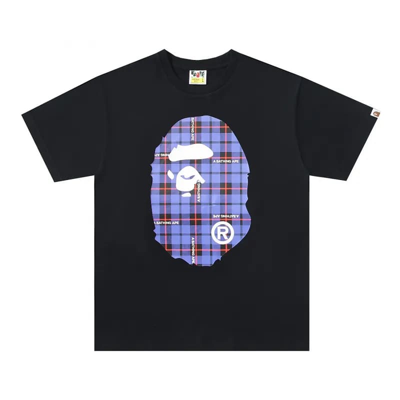 BAPE Ape Head T-Shirt Plaid Ape Head