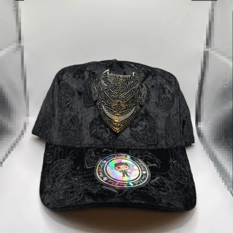BAPE × Funko Snapback Cap Velvet Ape Head Embellished