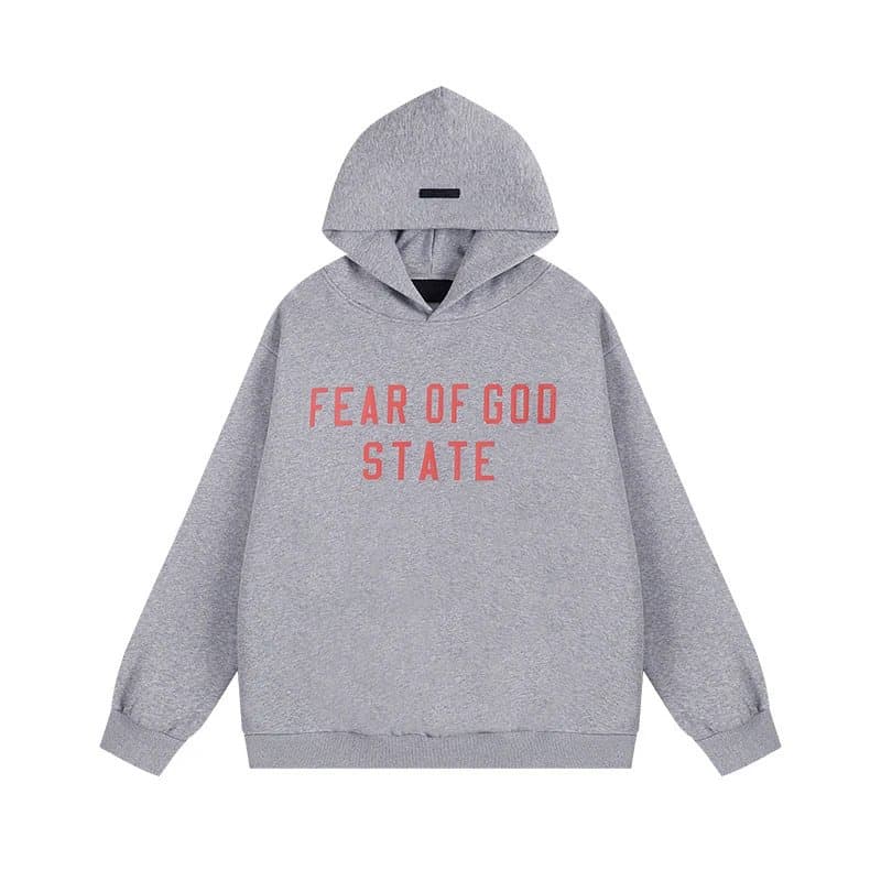Fear of God Essentials Essentials Hoodie Box Logo — 灰色/衣服-2