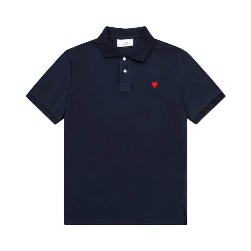 JW Anderson Polo Shirt Heart Logo — 黑色【116小爱心翻领款】
