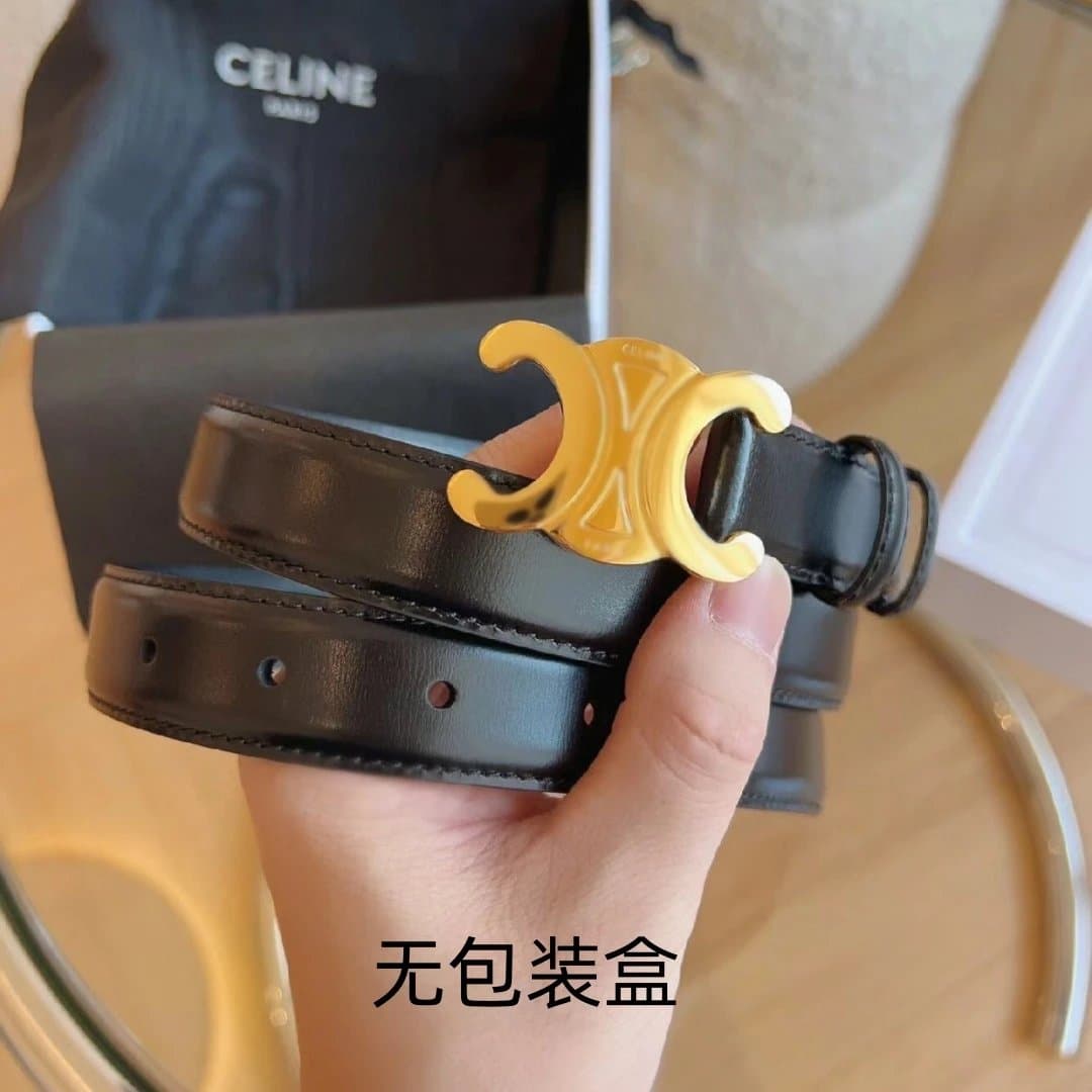 Celine Belt Gold Triomphe Buckle
