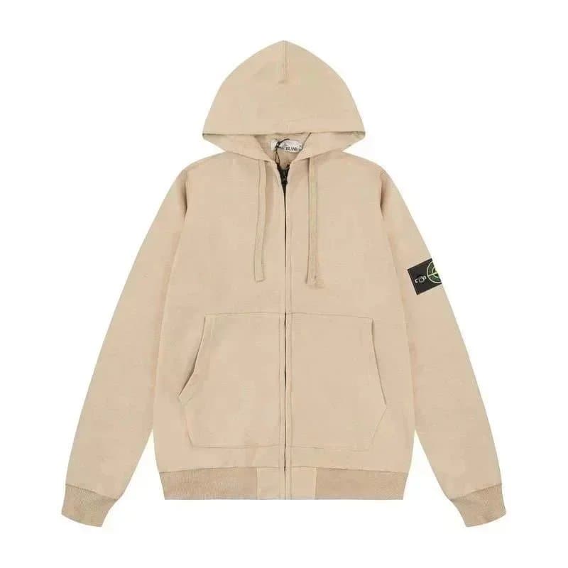 Stone Island Zip-Up Hoodie Solid Purple — 04