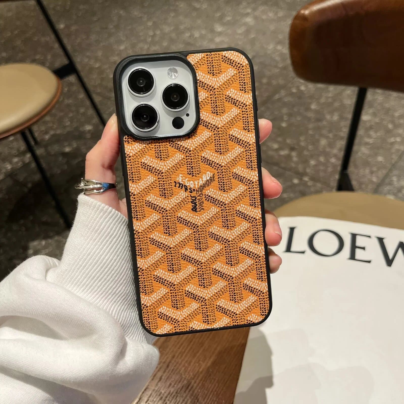 Goyard Phone Case Chevron Pattern — 9