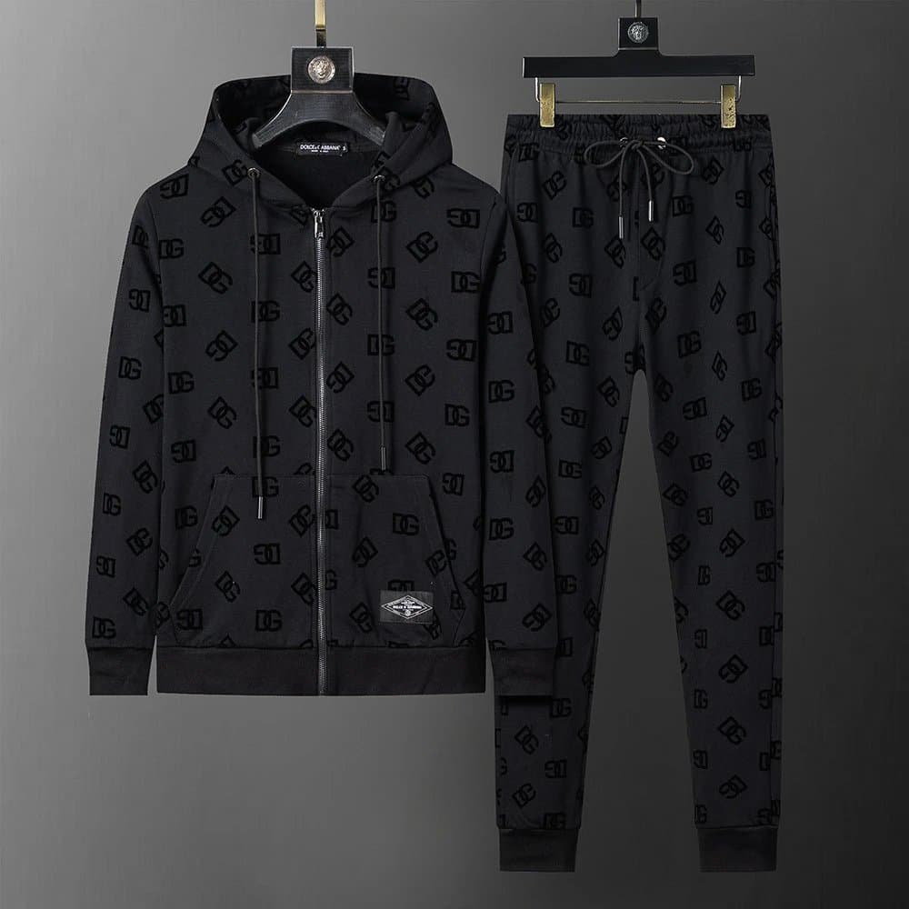 Dior Oblivion Monogram Tracksuit Embossed CD Pattern — 38104黑色套装