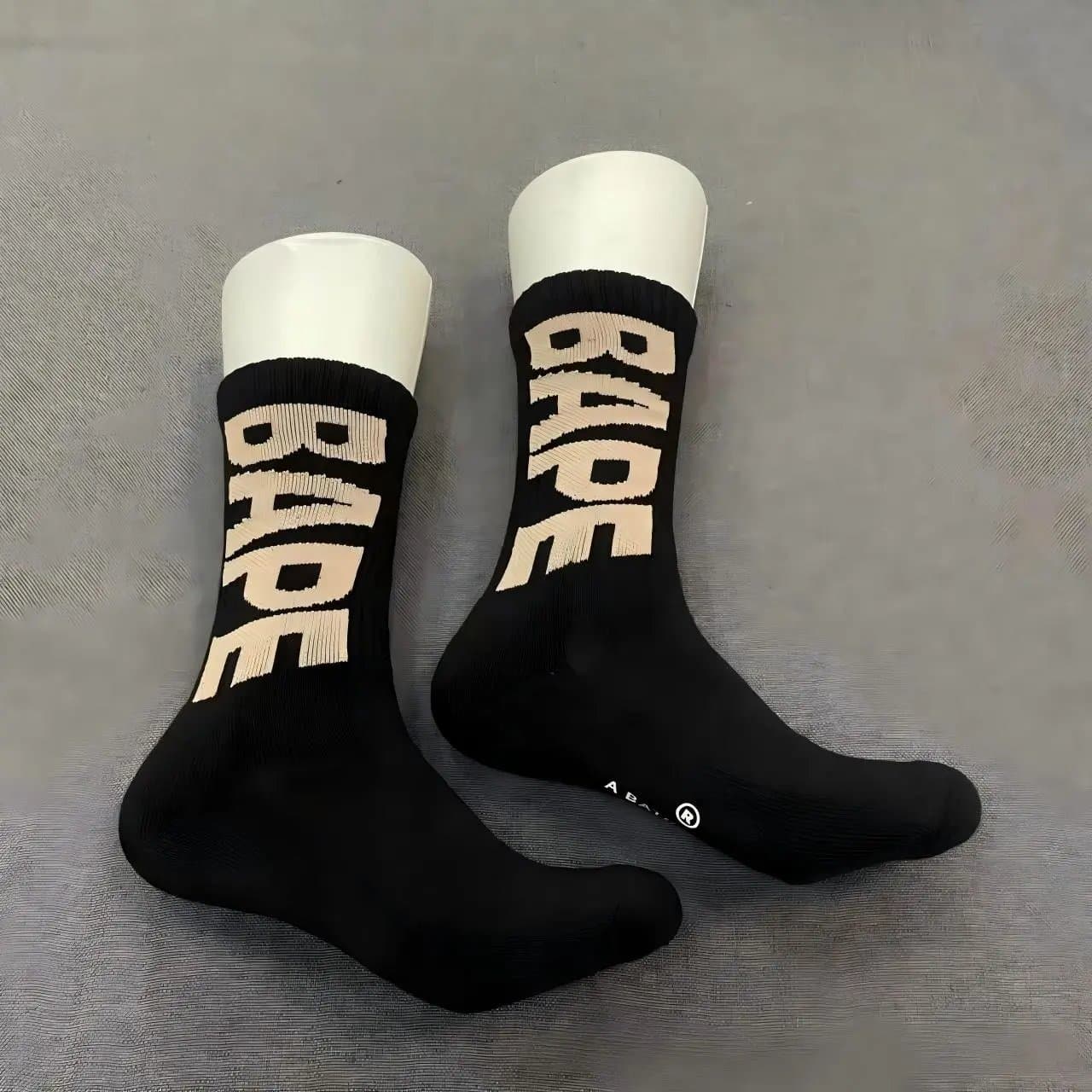 BAPE Crew Socks Ape Head Logo — 大字母黑色
