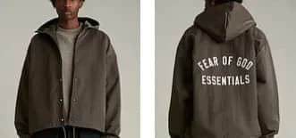 Oversized Tee Fear of God Essentials Arch Logo — 风衣外套6259棕