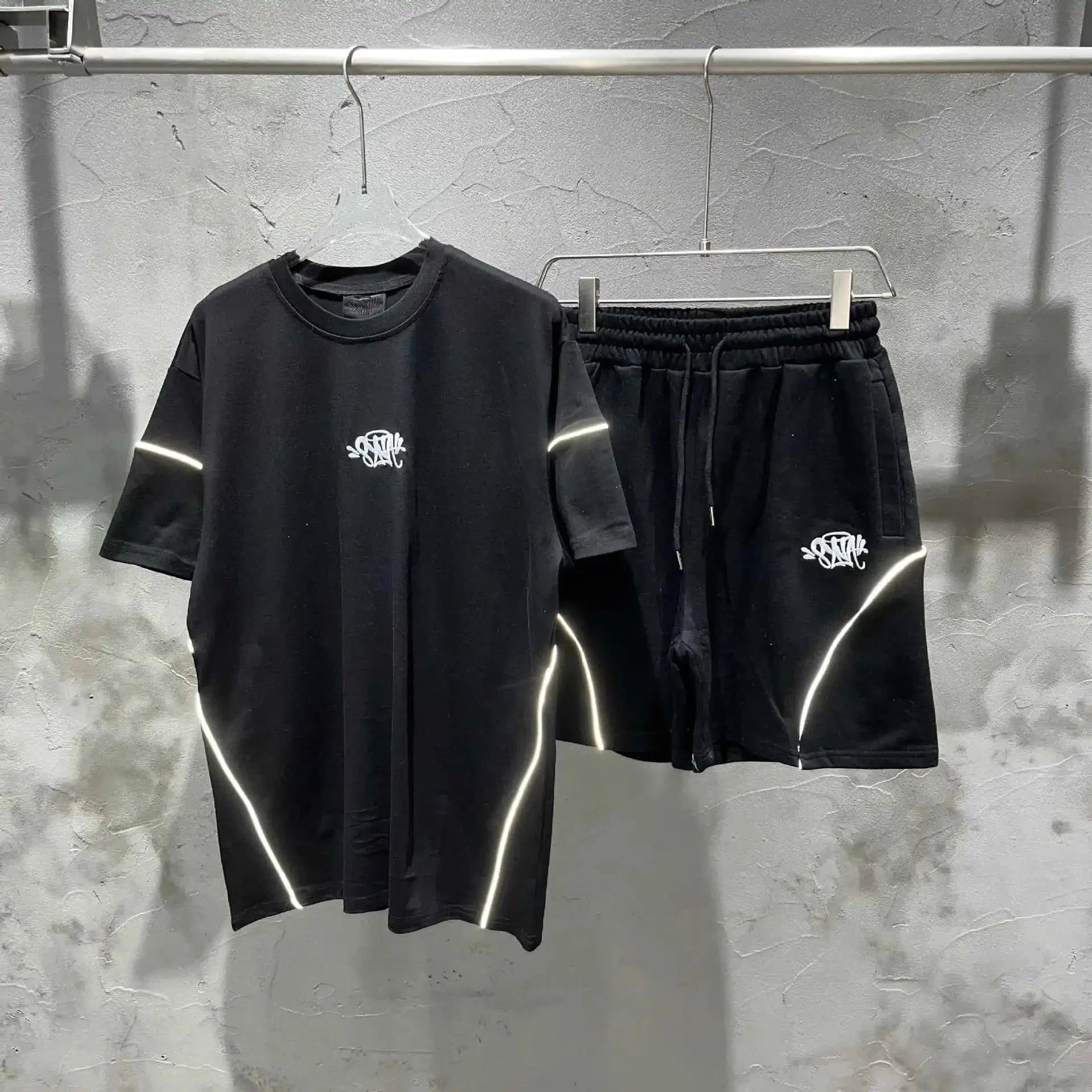 Sp5der Reflective Logo Set Black with Reflective Stripes