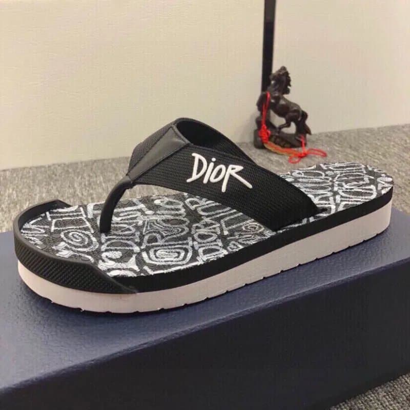 Dior Flip Flop Oblique Print