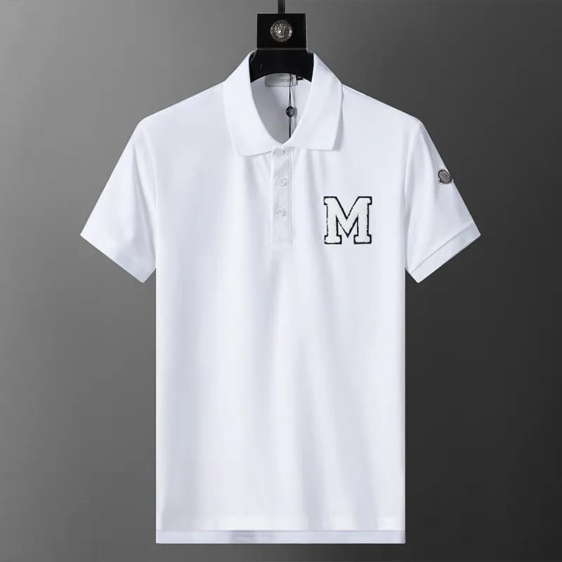 Moncler Polo Shirt Logo Embroidery — 30133 white