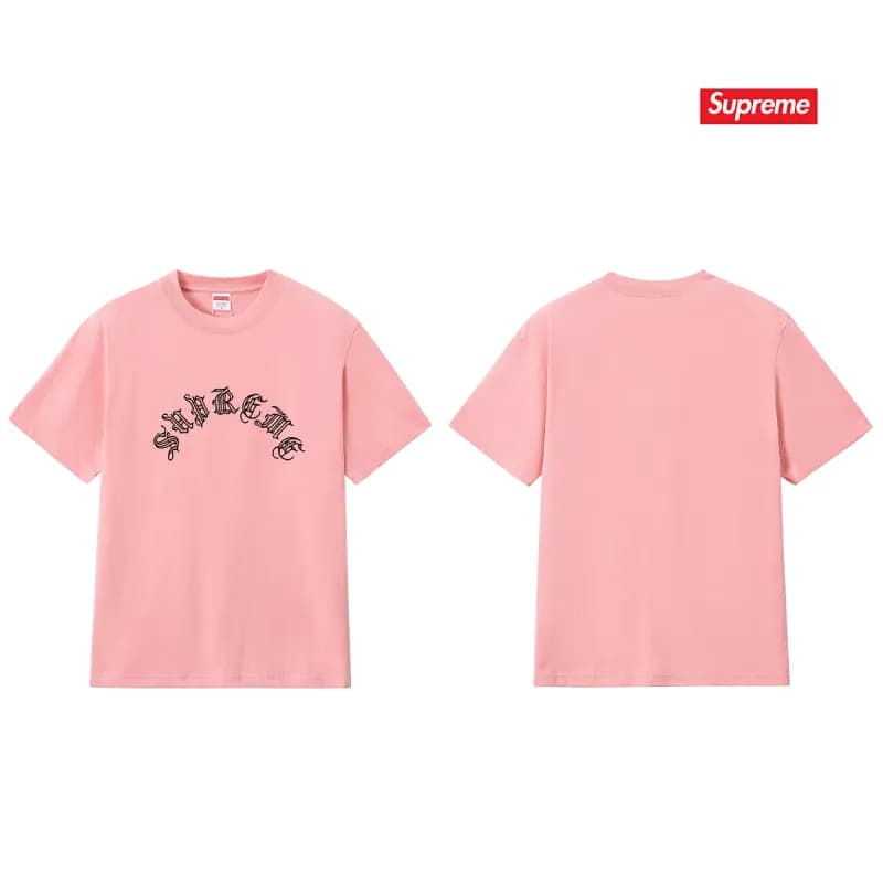 Supreme T-Shirt Graffiti Logo — S301粉色