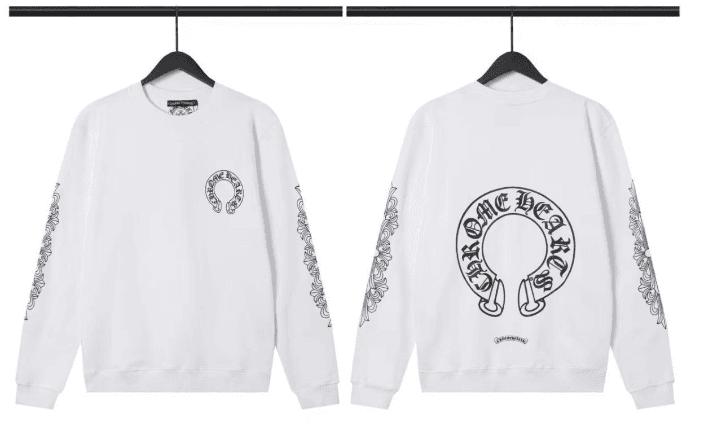 Crewneck Sweatshirt Chrome Hearts Logo Print