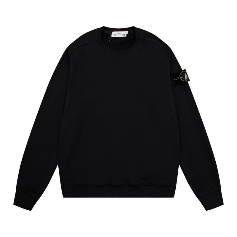 Stone Island Crewneck Sweatshirt Solid — 黑色