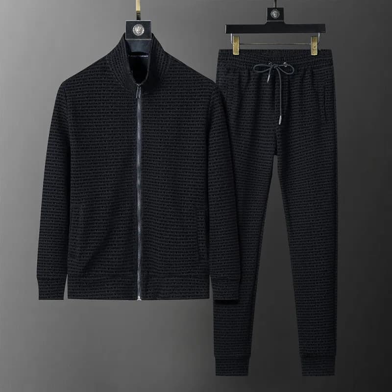 Hugo Boss Track Suit Black Beige Stripe — 38099 black