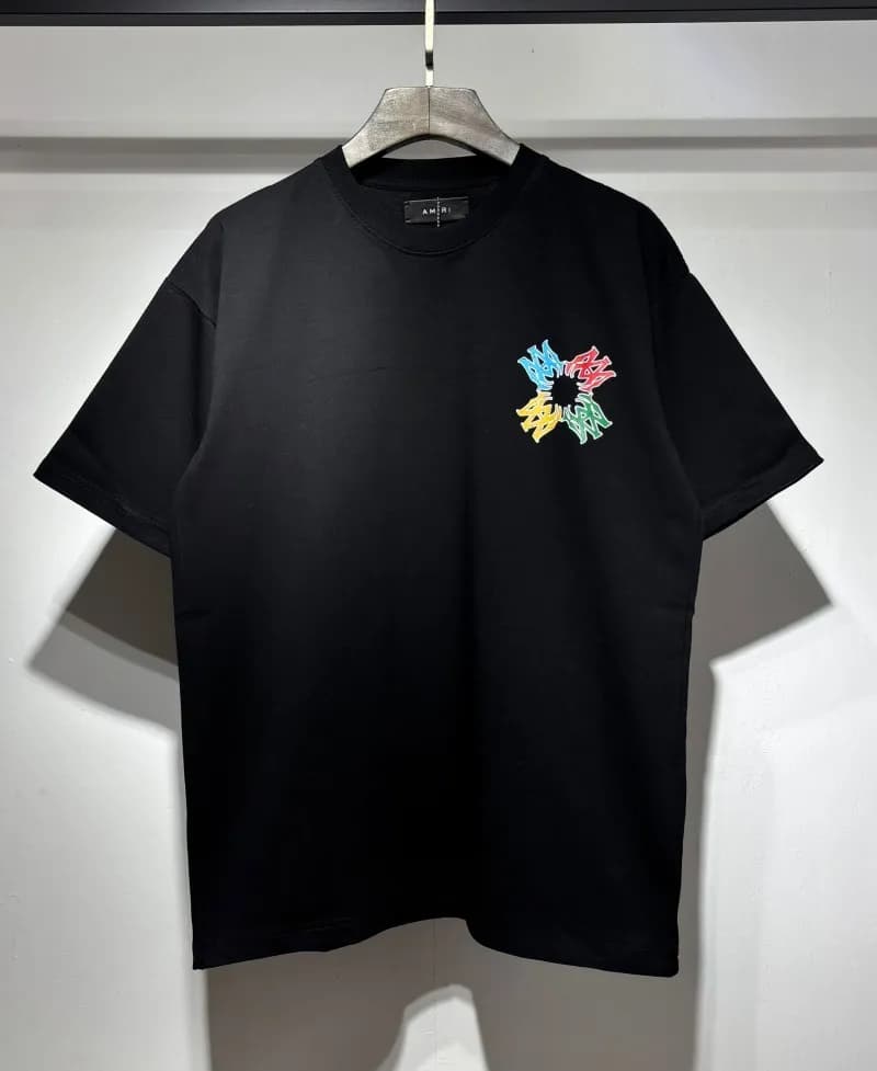 Amiri Logo T-Shirt Mesh Script — 730 black