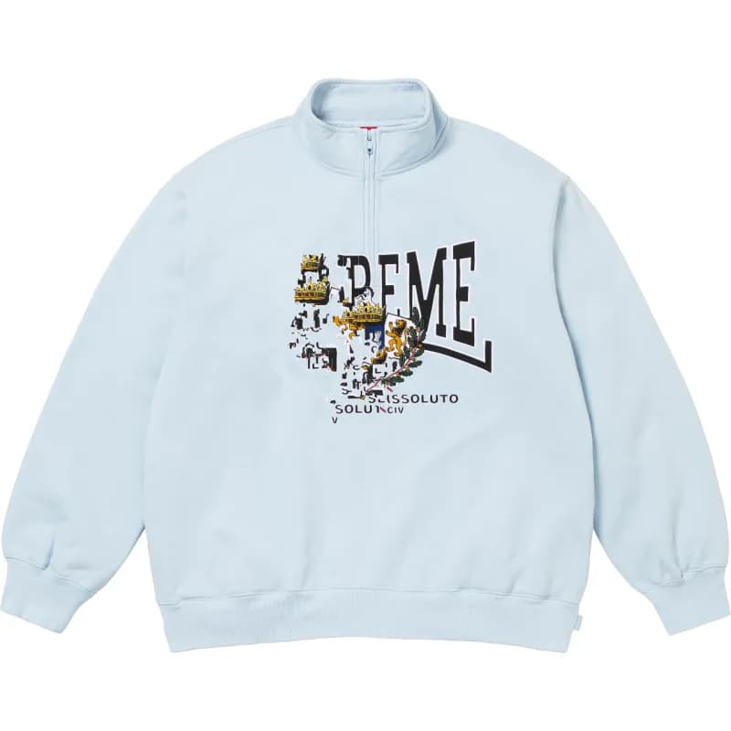 Supreme × Fear of God Essentials Half-Zip Sweatshirt Essentials Logo Print
