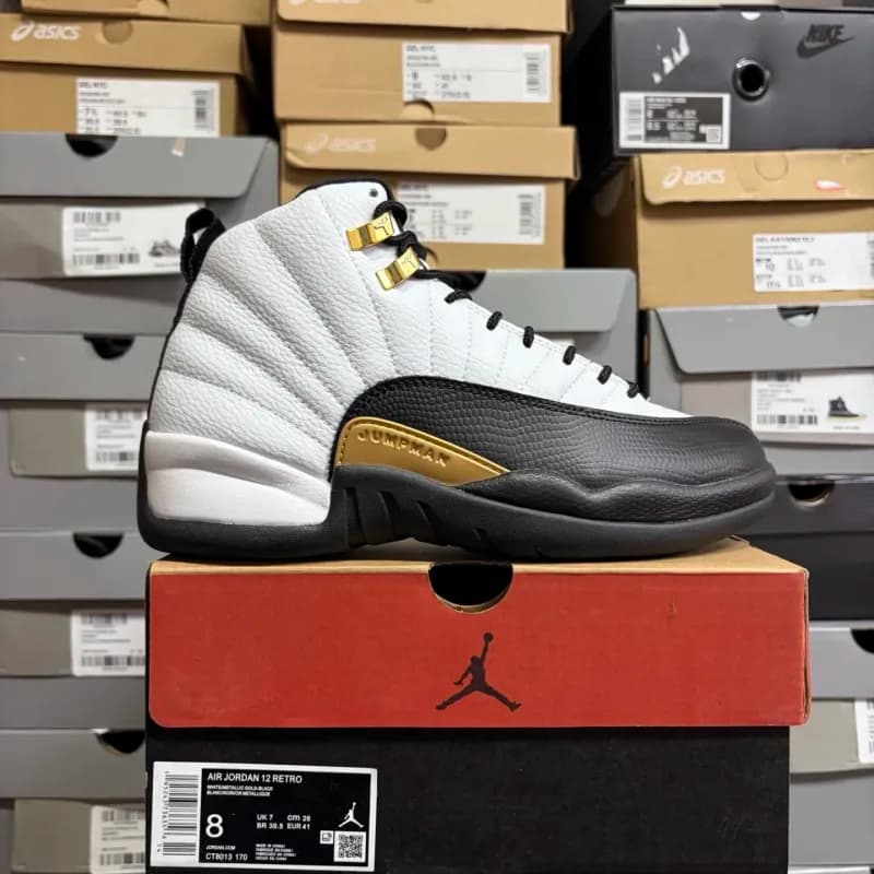 Air Jordan 12 Retro White/Black-Metallic Gold