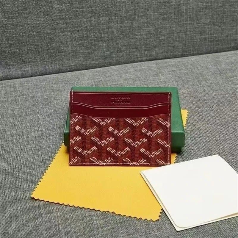 Goyard Card Holder Chevron Pattern