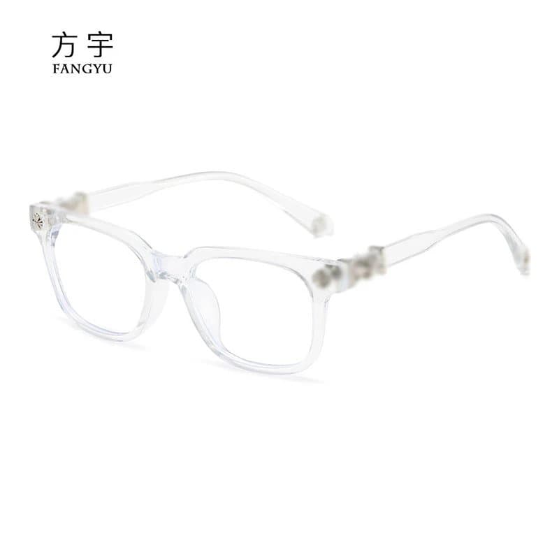Chrome Hearts Rectangular Optical Frame Crystal Clear with Crystal Accents