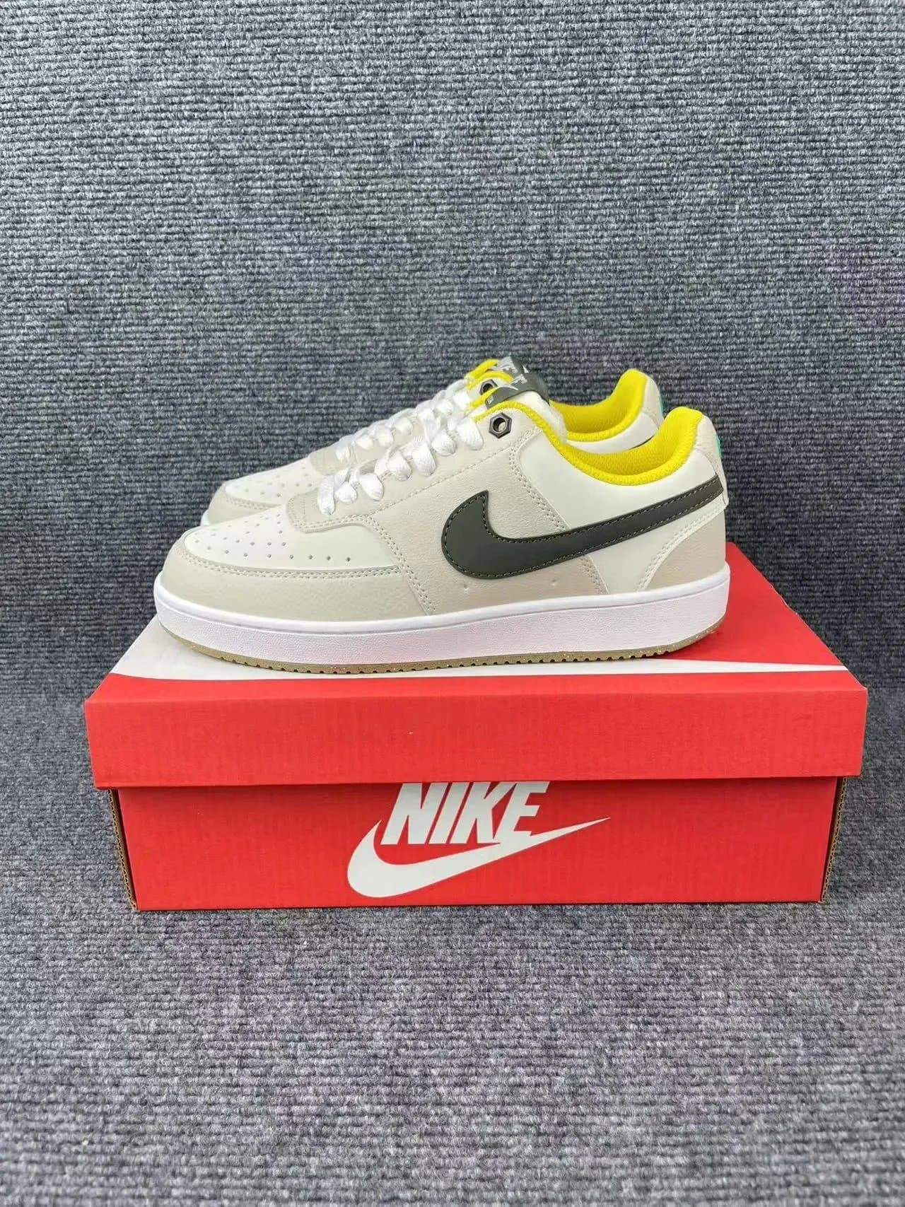 Nike Dunk Low White Grey Blue — 灰黄绿