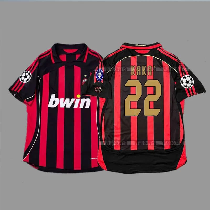 Adidas AC Milan 2007 Champions League Final Jersey Ronaldo 99 — 0607欧冠冠军AC主场 印22号卡卡+臂章