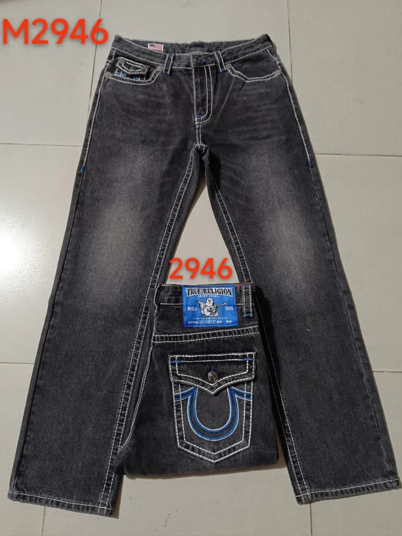Straight Fit Jeans Distressed Black