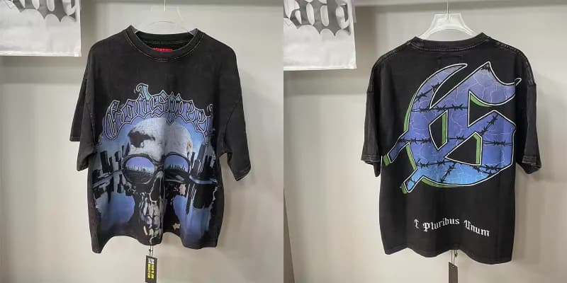 Corteiz Graphic Tee Skull City Barbed Wire