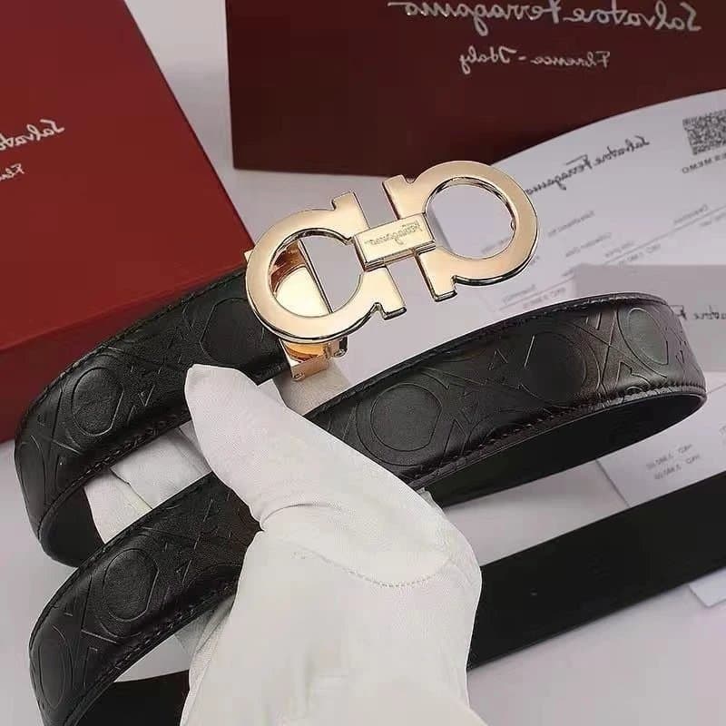 Ferragamo Gancini Belt Embossed Logo