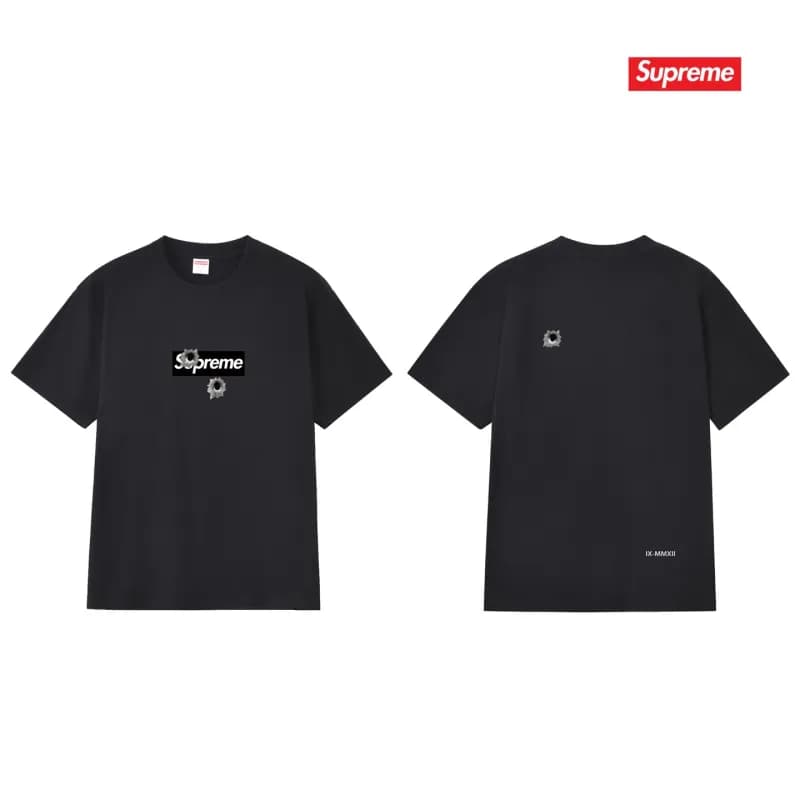 Supreme T-Shirt Graffiti Logo — S318黑色