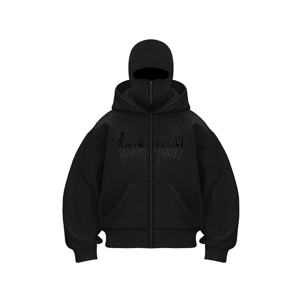 Broken Planet Zip-Up Hoodie Rough Script Logo — F02A