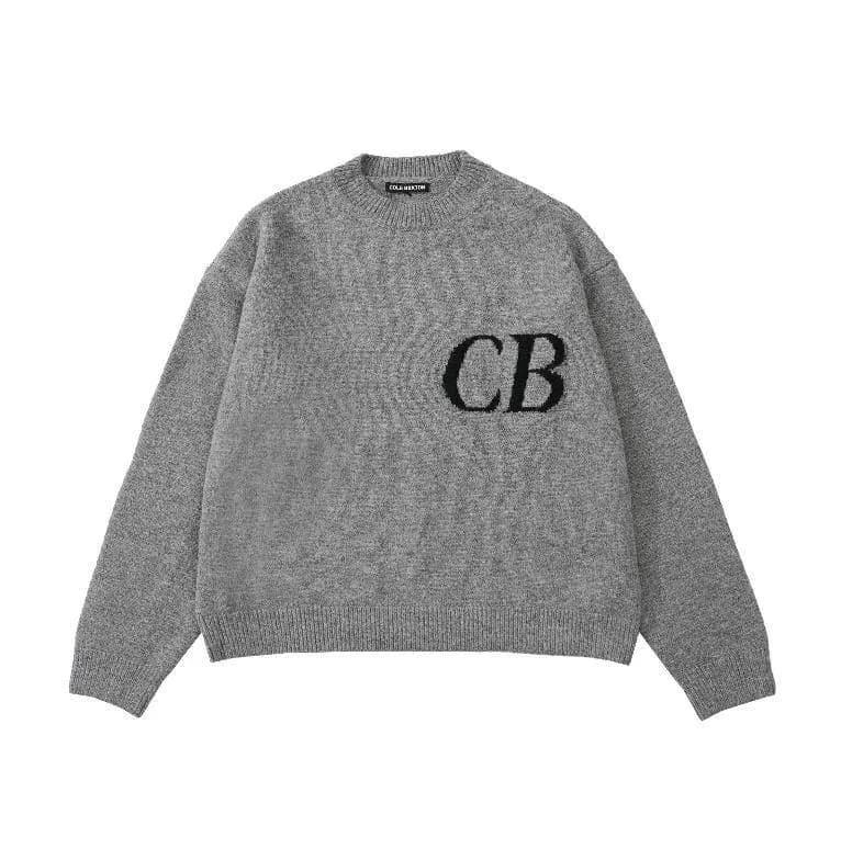 Cole Buxton Logo Knit Sweater CB Logo