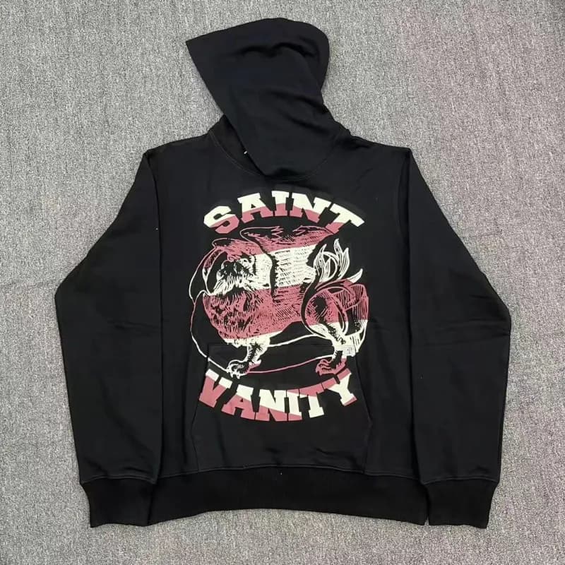 Saint Laurent Hooded Sweatshirt Saint Vanity Graphic