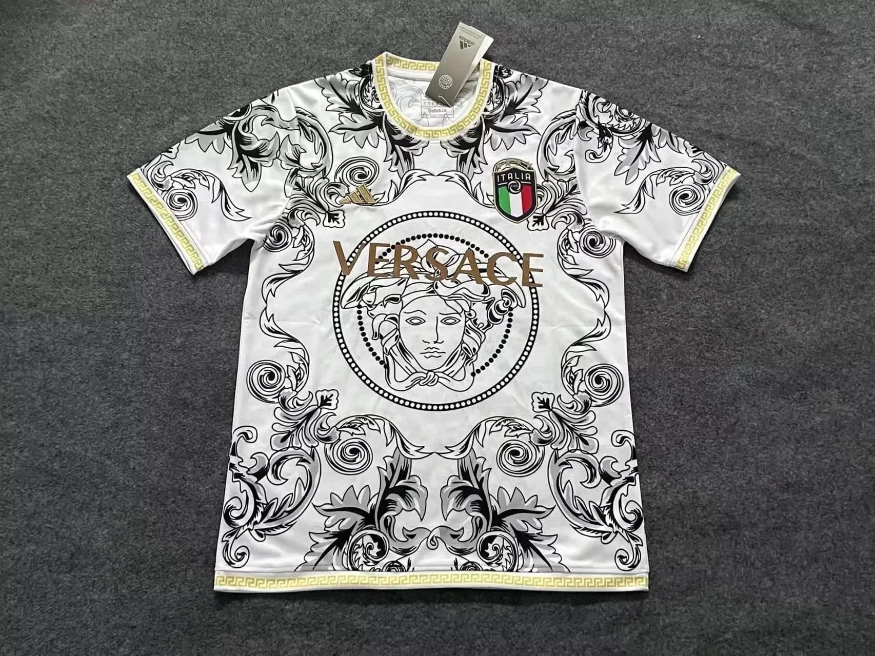 Versace × Adidas Football Jersey Medusa Baroque Print