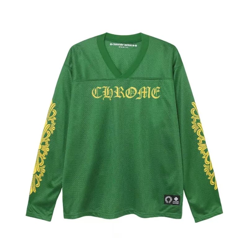 Chrome Hearts Mesh V-Neck Jersey Baroque Sleeve
