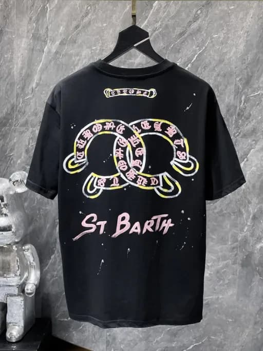 Chrome Hearts Graphic Tee Neon Chain Logo