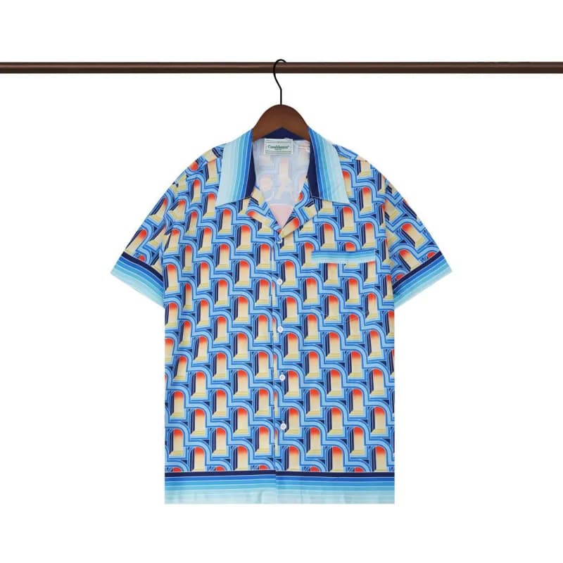 Casablanca Short-Sleeve Shirt Arch Print