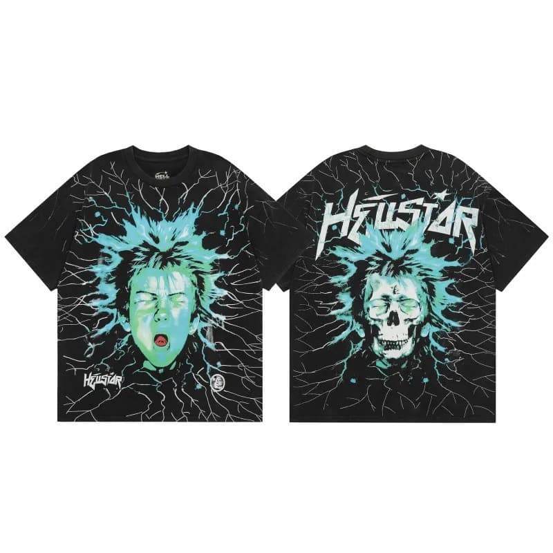 Hellstar Omnis Hoodie Om Symbol Flame Print — H506 black