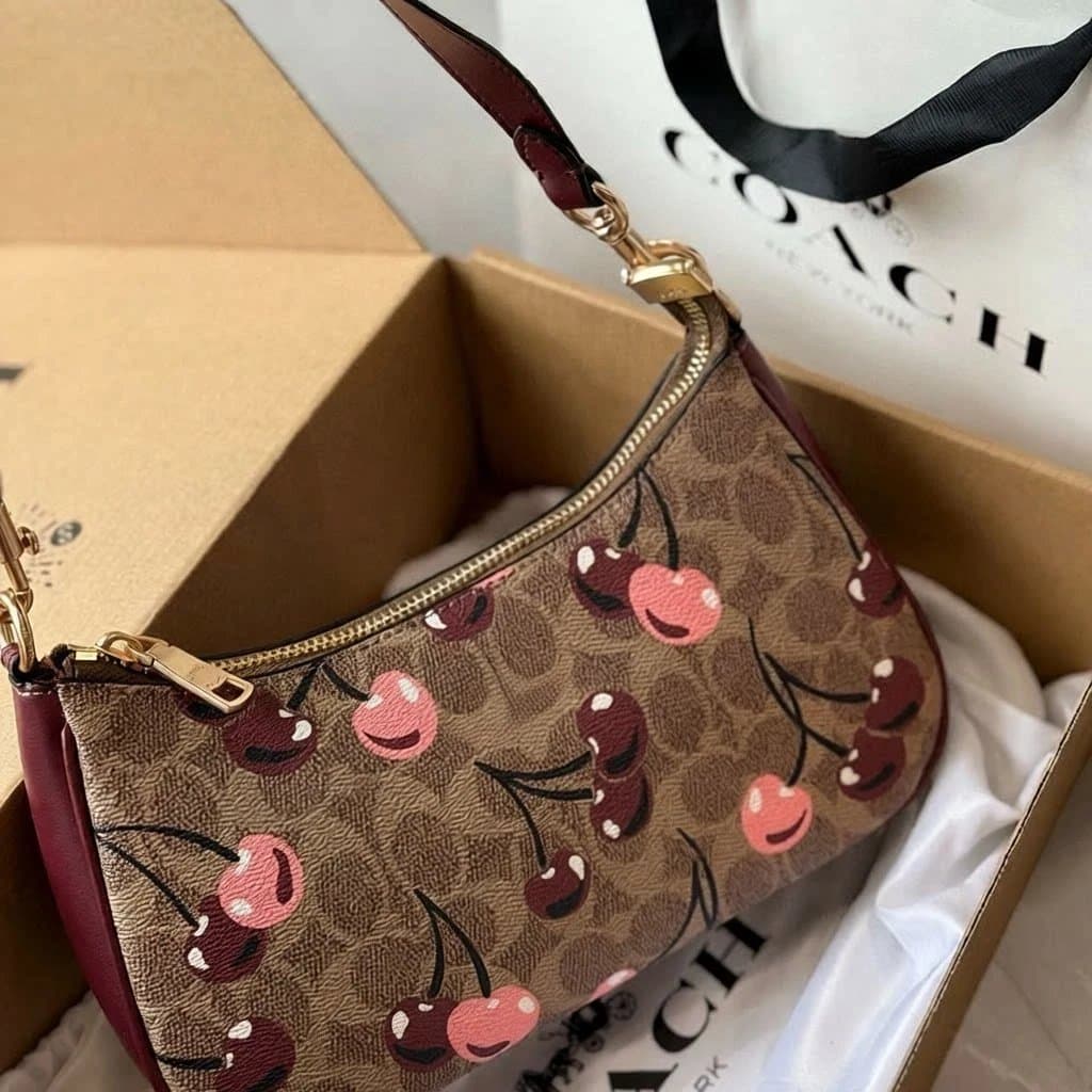 Coach Shoulder Bag Cherry Print
