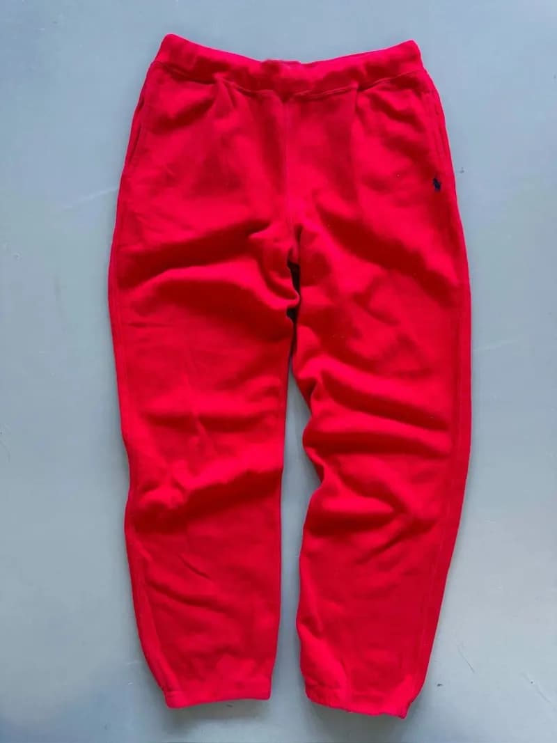 Lacoste Track Pants Light Blue — Red