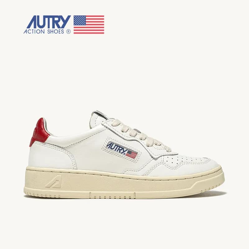 Action Shoes Black with Cream Sole — 白色/红尾