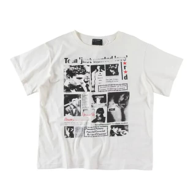 Travis Scott Graphic Tee Just Wanted Love Collage Print