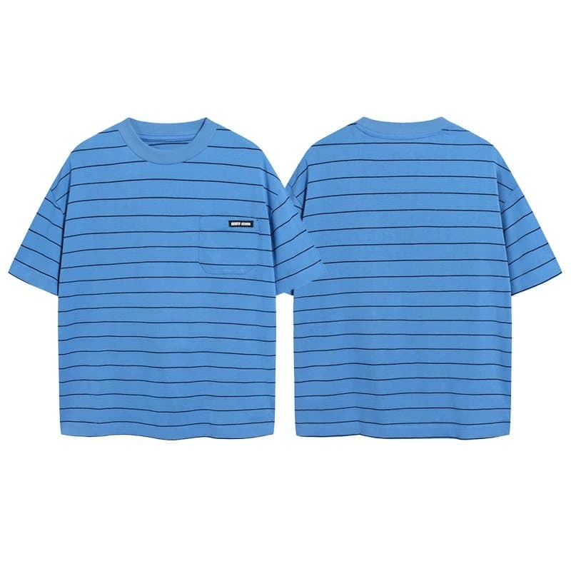 Supreme Striped Pocket Tee Horizon Blue