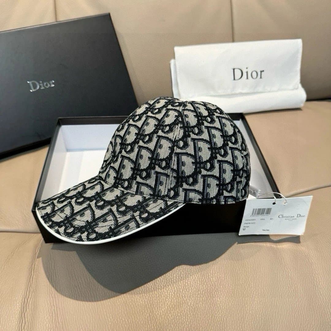 Dior Baseball Cap Oblique Logo Print