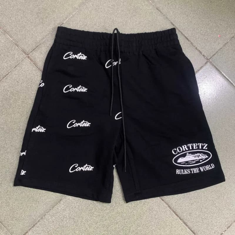 Corteiz Logo Print Shorts Rulks The World