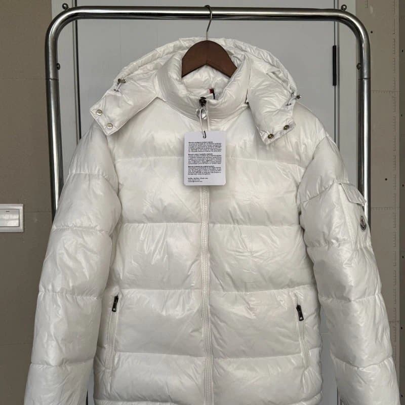 Moncler Puffer Jacket Glossy White